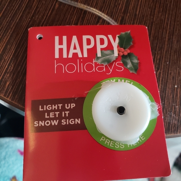 Light Up Let it Snow Sign with Snow Drifts and Reindeer - Picture 6 of 6